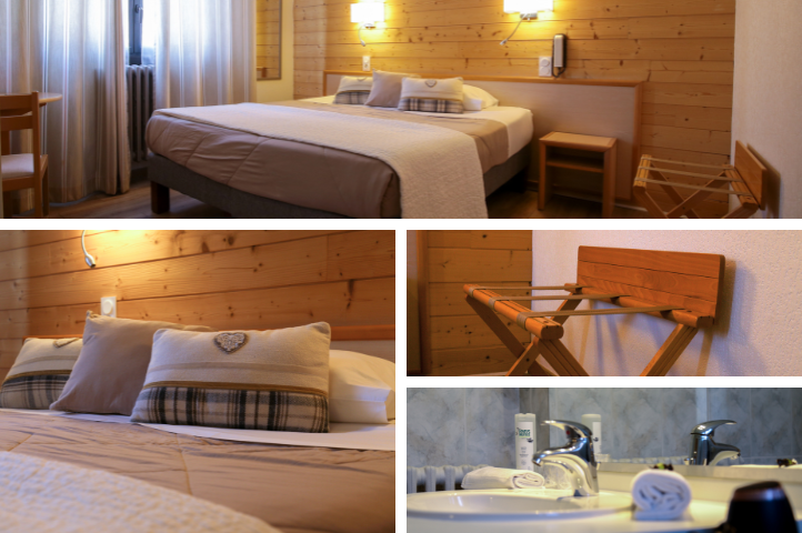 Chambre twin 14m² avec lit en 180 et salle de bain