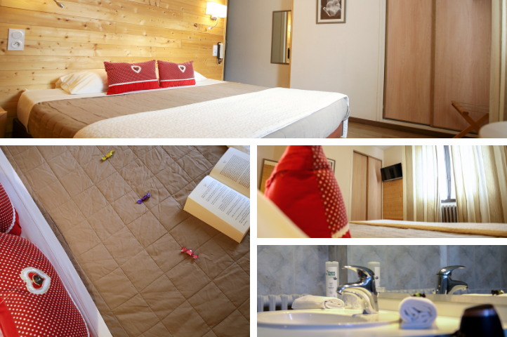 chambre 18m² lit double en 180