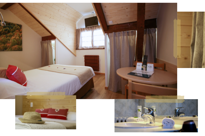 Dormitorio de 14 m² con techos inclinados