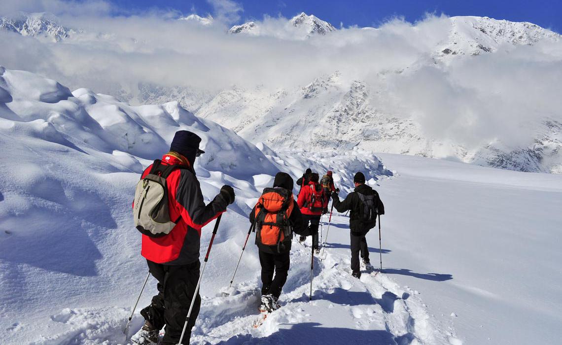 Randonnée en raquettes à neige