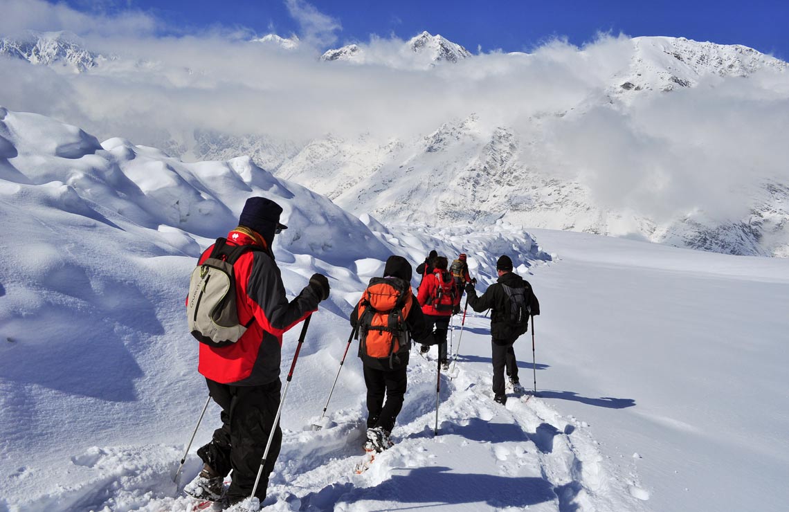 Randonnée en raquettes à neige